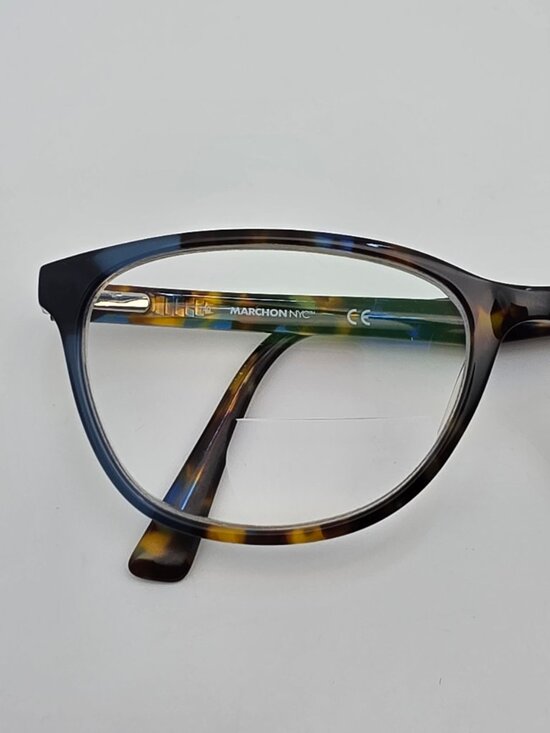 Marchon NYC M-5502 415 Blue Tortoise Eyeglasses Frame w/ Flexhinge 54-16-140 main image 4